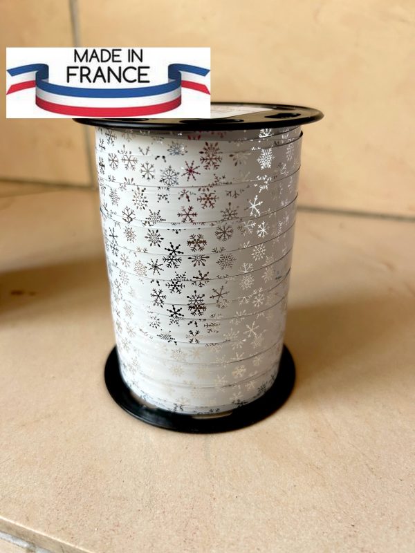 Nouveauté ! Fabriqué en France bolduc ruban ETOILES argentées Miroir Mat 10mm