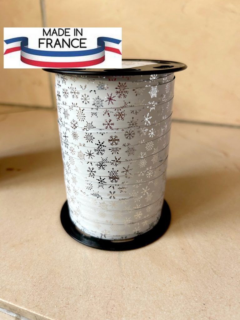 Nouveauté ! Fabriqué en France bolduc ruban ETOILES argentées Miroir Mat 10mm