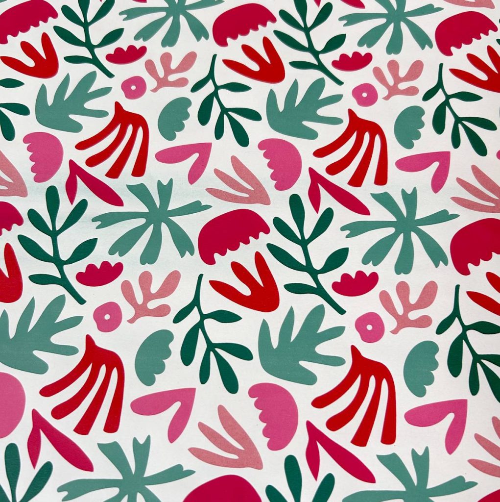 Papier Cadeau formes inspiration Matisse 70cm 50Cm FSC Recyclable Europe