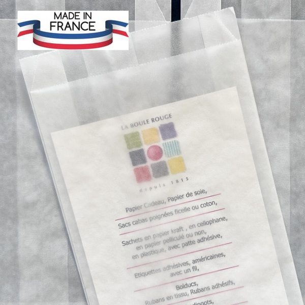 Véritables sachets papier cristal glassine France recyclable